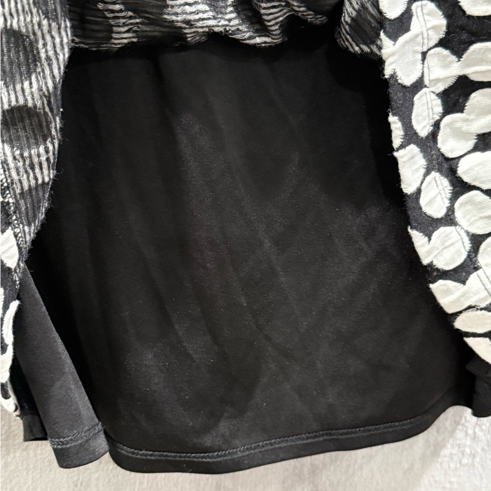 Betsy Johnson Black White Polka Dot 3/4 Sleeve Above Knee Dress Pockets Size 10 - Picture 3 of 13